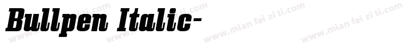 Bullpen Italic字体转换
